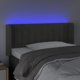 vidaXL Κεφαλάρι για κρεβάτι με LED, σκούρο γκρι, 103x16x78/88 cm, βελούδινο
