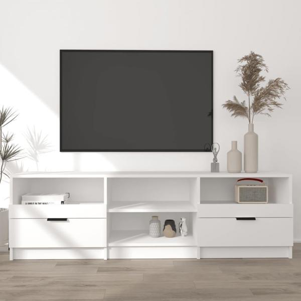 vidaXL Έπιπλο TV, λευκό, 150x33,5x45 εκ., ξυλοπαγές υλικό