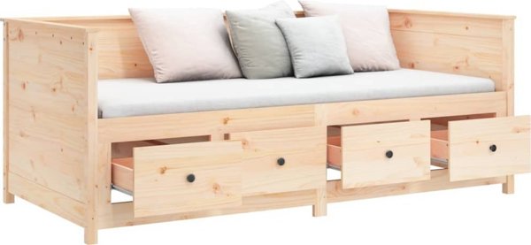 vidaXL Ημερήσιο κρεβάτι, 80x200 cm, από μασίφ πεύκο