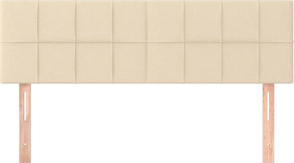 vidaXL Κεφαλάρια κρεβατιού 2 τεμ. κρεμ 72x5x78/88 cm ύφασμα