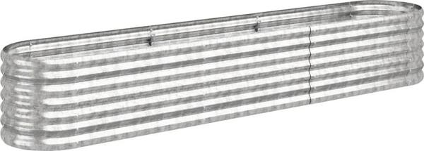vidaXL vidaXL Donica ogrodowa, malowana proszkowo stal, 224x40x36 cm, srebrna