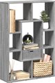 vidaXL Ράφι γκρι δρυς Sonoma 63x20x90 εκ. από ξυλόγλυπτο υλικό