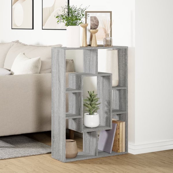vidaXL Ράφι γκρι δρυς Sonoma 63x20x90 εκ. από ξυλόγλυπτο υλικό