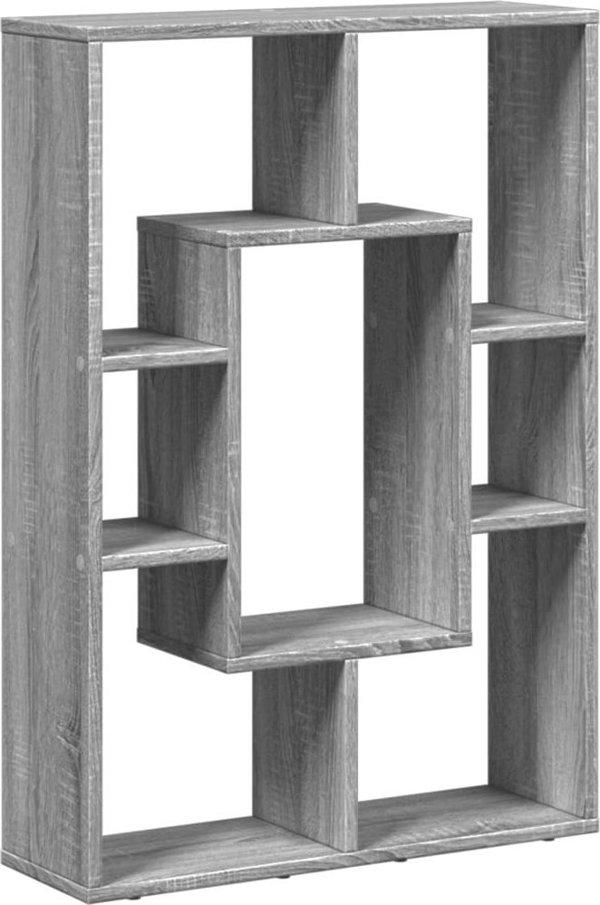 vidaXL Ράφι γκρι δρυς Sonoma 63x20x90 εκ. από ξυλόγλυπτο υλικό