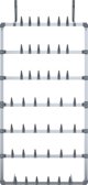 vidaXL WIESZAK NA BUTY SREBRNY 66X13X139CM