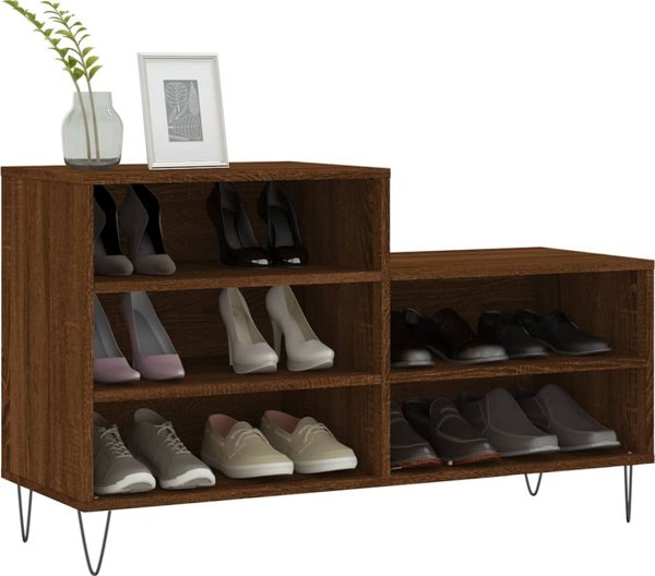 vidaXL Szafka na buty, brazowy dab, 102x36x60 cm