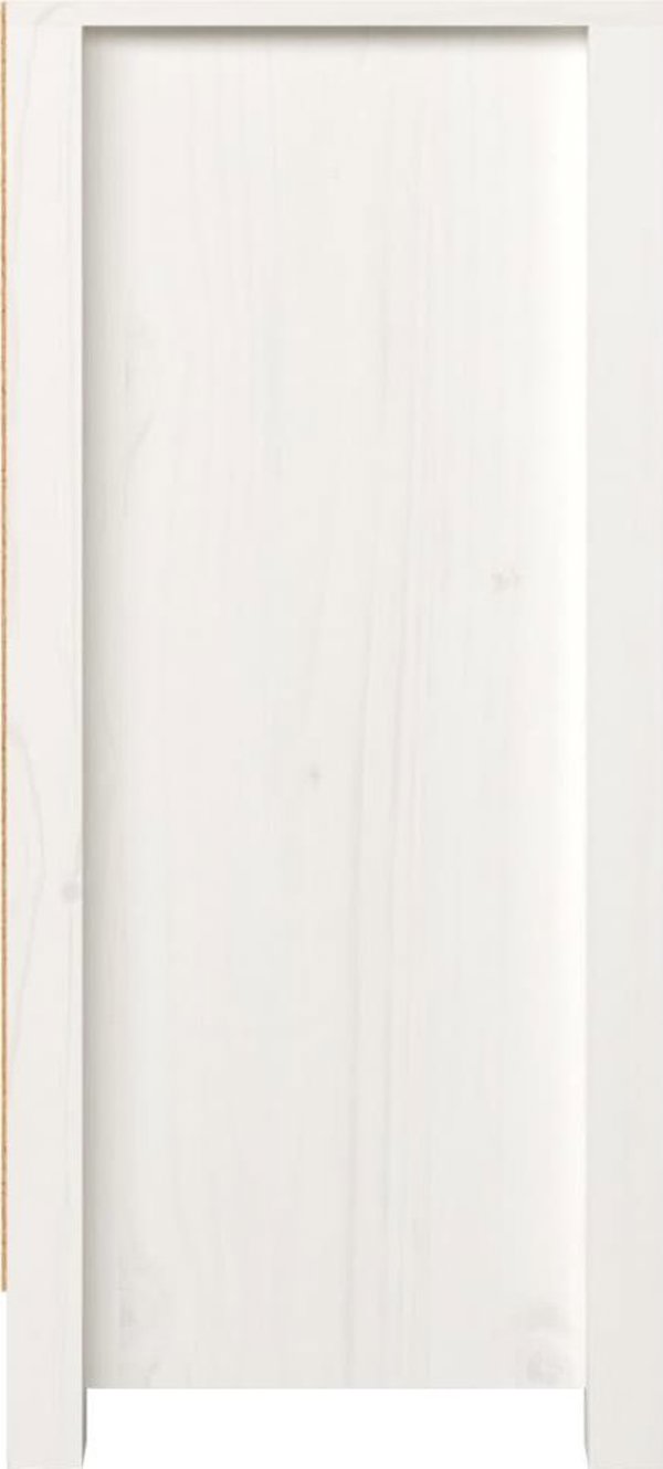 vidaXL Ντουλάπι, λευκό, 100x35x74 εκ, μασίφ πεύκο