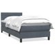 vidaXL Krebati Continental me Stroma, Skouro Gkri Veloudo, 80x210 cm