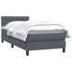 vidaXL Krebati Continental me Stroma, Skouro Gkri Veloudo, 80x210 cm