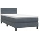 vidaXL Krebati Continental me Stroma, Skouro Gkri Veloudo, 80x210 cm