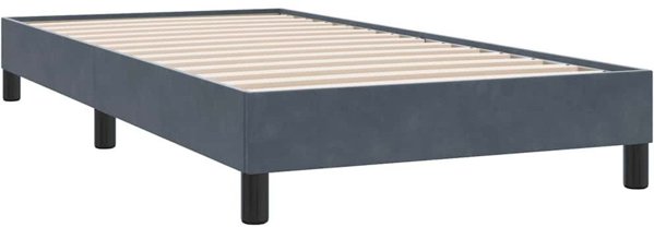 vidaXL Krebati Continental me Stroma, Skouro Gkri Veloudo, 80x210 cm