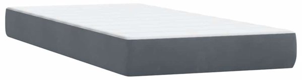 vidaXL Krebati Continental me Stroma, Skouro Gkri Veloudo, 80x210 cm