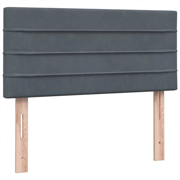 vidaXL Krebati Continental me Stroma, Skouro Gkri Veloudo, 80x210 cm