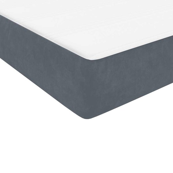 vidaXL Krebati Continental me Stroma, Skouro Gkri Veloudo, 80x210 cm