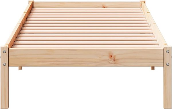 vidaXL Μονό κρεβάτι χωρίς στρώμα, 90x220 εκ., από μασίφ πεύκο