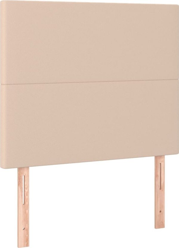 vidaXL Κεφαλάρια, Σετ 2 τεμ., Cappuccino, 80x5x78/88 εκ., Συνθετικό Δέρμα