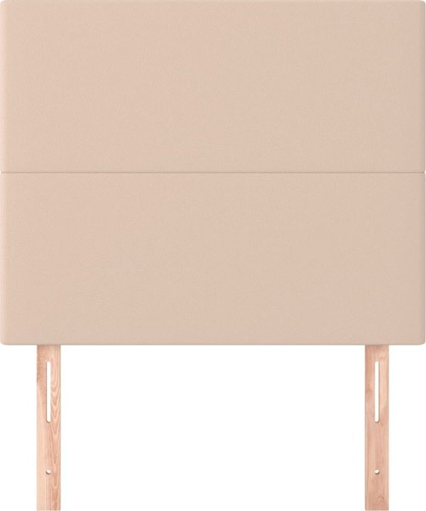 vidaXL Κεφαλάρια, Σετ 2 τεμ., Cappuccino, 80x5x78/88 εκ., Συνθετικό Δέρμα