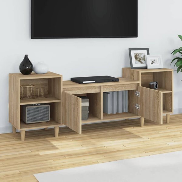 vidaXL Szafka pod telewizor, dab sonoma, 160x35x55 cm