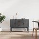 vidaXL Szafka, szara, 110x40x78 cm, lite drewno sosnowe