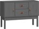 vidaXL Szafka, szara, 110x40x78 cm, lite drewno sosnowe