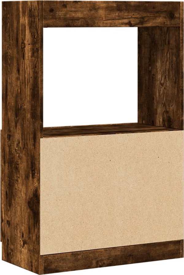 vidaXL Wysoaka szafka, przydymiony dab, 63x33x100 cm