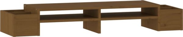 vidaXL Βάση Οθόνης, Μέλι Καφέ, 100x27,5x15 εκ., Μασίφ Πεύκο