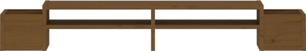 vidaXL Βάση Οθόνης, Μέλι Καφέ, 100x27,5x15 εκ., Μασίφ Πεύκο