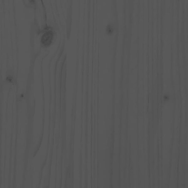 vidaXL Γκρι rama κρεβατιού, 75x190 cm, μονό, από μασίφ ξύλο
