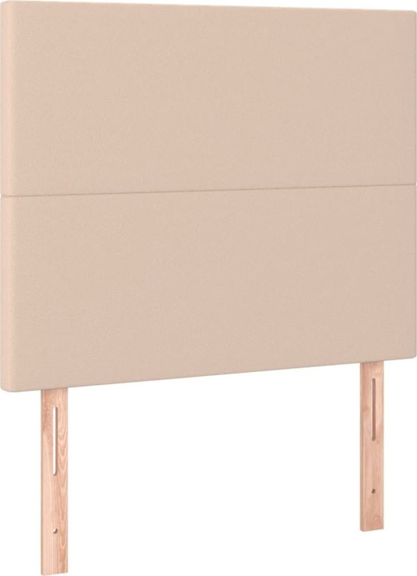 vidaXL Zaglowek do lozka, cappuccino, 90x5x118/128 cm, texnito dermatino