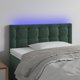 vidaXL κεφαλάρι κρεβατιού με LED, σκούρο πράσινο, 90x5x78/88 εκ, βελούδο