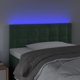 vidaXL κεφαλάρι κρεβατιού με LED, σκούρο πράσινο, 90x5x78/88 εκ, βελούδο