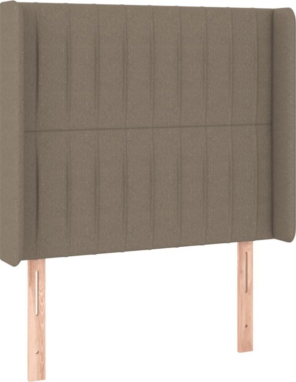 vidaXL Κρεβάτι κοντινένταλ με στρώμα, ταμπά, 90x190 cm, ύφασμα
