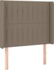 vidaXL Κρεβάτι κοντινένταλ με στρώμα, ταμπά, 90x190 cm, ύφασμα