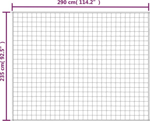 vidaXL Βάρος πάπλωμα, γκρι, 235x290 εκ., 11 κιλά, υφασμάτινο