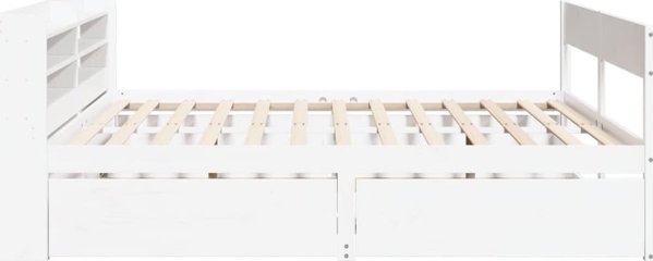 vidaXL Κρεβάτι χωρίς στρώμα, λευκό, 200x200 εκ., μασίφ πεύκο