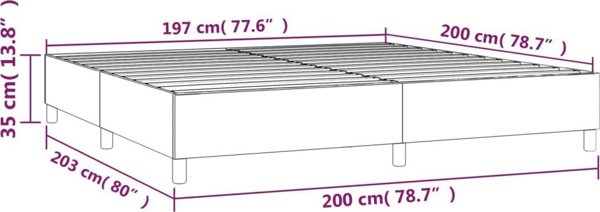 vidaXL Κρεβάτι kontynentalne, κρεμ, υφασμάτινο, 200x200 cm
