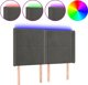 vidaXL Κεφαλάρι κρεβατιού με LED, σκούρο γκρι, 147x16x118/128 cm, βελούδο