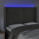 vidaXL Κεφαλάρι κρεβατιού με LED, σκούρο γκρι, 147x16x118/128 cm, βελούδο