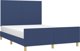 vidaXL Rama κρεβατιού με προσκέφαλο, μπλε, 140x200 cm, υφασμάτινη επένδυση