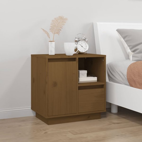 vidaXL Σετ 2 Κομοδίνα Μέλισσα Καφέ 50x34x50 cm από Πεύκο