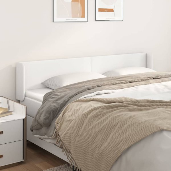 vidaXL Zaglowek uszak, biay, 203x16x78/88 cm, sztuczna skora