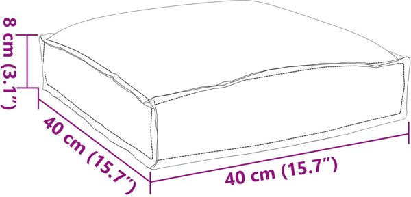 vidaXL Σετ 6 Μαξιλάρια Εξωτερικού Χώρου με Σχέδιο Φύλλα, Πολυεστερικά, 40x40x8 εκ.