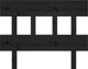 vidaXL Κεφαλάρι κρεβατιού, μαύρο, 93,5x3x81 εκ., από μασίφ πεύκο