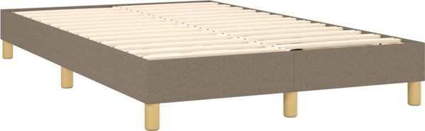 vidaXL Κρεβάτι Continental με στρώμα, ταουπέ, ύφασμα, 120x200 εκ.