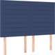 vidaXL Zaglowek do lozka me to LED, mple, 144x5x118/128 cm, tkanina