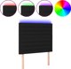 vidaXL Κεφαλάρι για κρεβάτι με LED μαύρο 100x5x118/128 εκ. ύφασμα