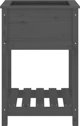 vidaXL Πλαστική γλάστρα με ράφι, γκρι, 54x54x81 εκ., συμπαγές πεύκο