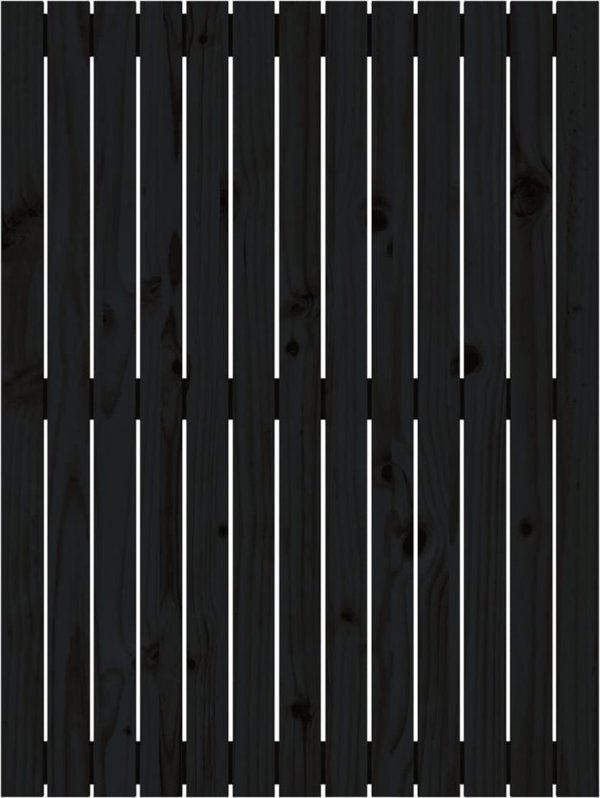 vidaXL Κεφαλάρι κρεβατιού, μαύρο, 82,5x3x110 cm, συμπαγές πευκοξύλο
