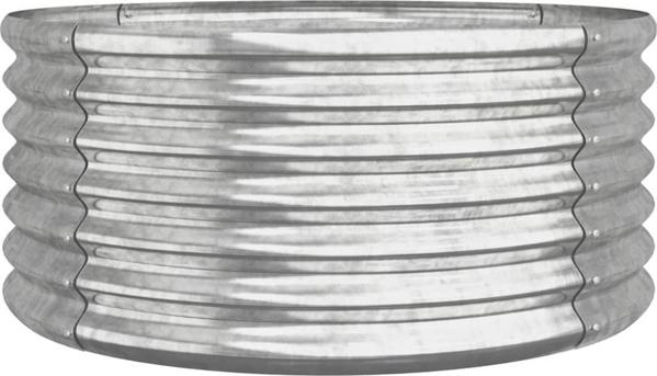 vidaXL vidaXL Donica ogrodowa, malowana proszkowo stal, 80x80x36 cm, srebrna