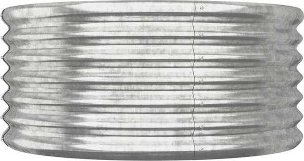 vidaXL vidaXL Donica ogrodowa, malowana proszkowo stal, 80x80x36 cm, srebrna